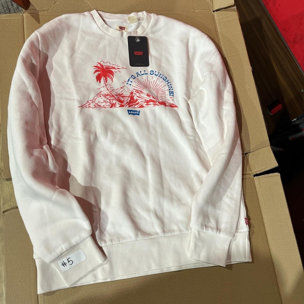 Levi's white crewneck sweatshirt size M